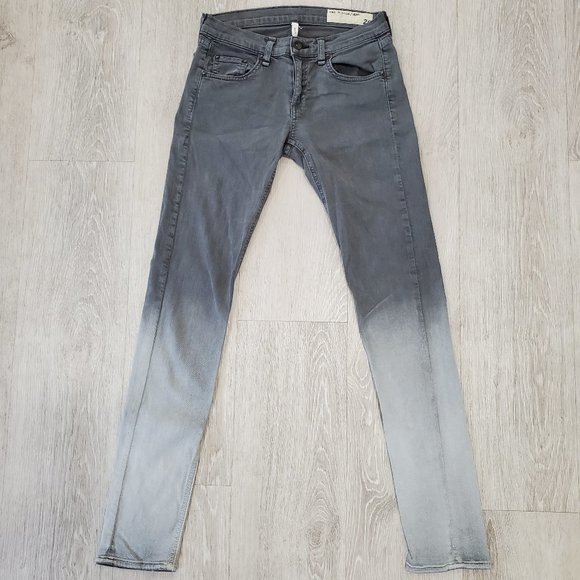 Rag & Bone Women The Dre Gray Washed Jeans - Picture 1 of 6